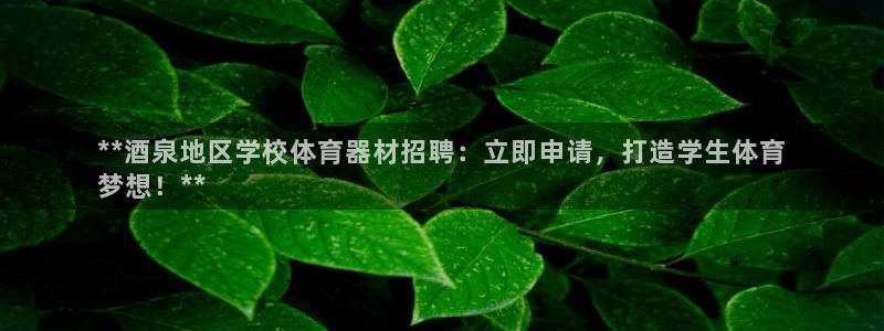 江西富联地产：**酒泉地区学校体育器材招聘：立即申请
