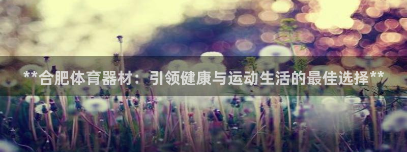 富联官方网站首页登录入口：**合肥体育器材：引领健康