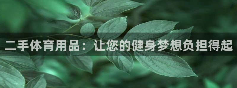 富联平台网站官网：二手体育用品：让您的健身梦想负担得
