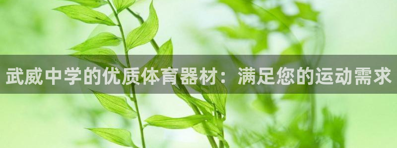 富联娱乐平台开户条件是什么：武威中学的优质体育器材：
